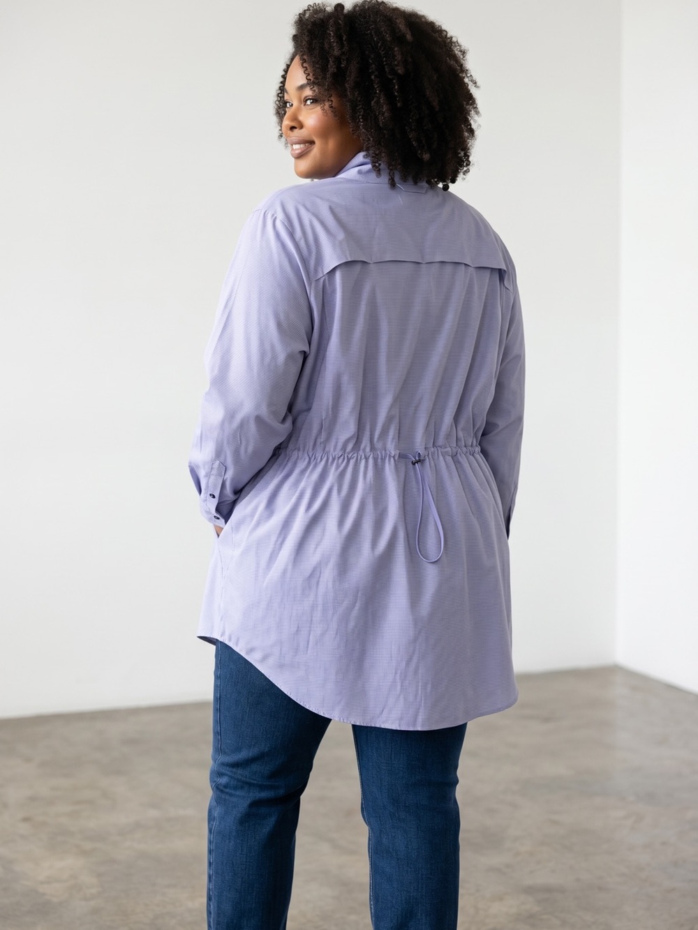Duluth Trading Sol Survivor tunic/jacket. Size 2X GUC Periwinkle color